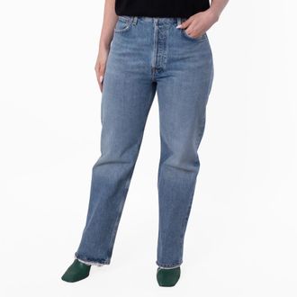 A Gold E Fran Low Slung Straight Jeans, Size 29