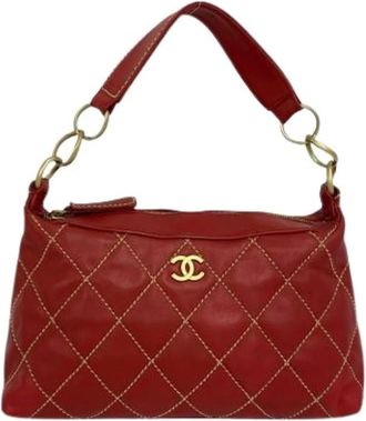 Chanel Pre-owned Vintage Schoudertas - Dames - Vintage Schoudertas - Rood - ONE Size - Vintage