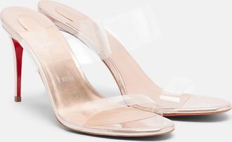 Christian Louboutin Just Nothing leather-trimmed TPU mules
