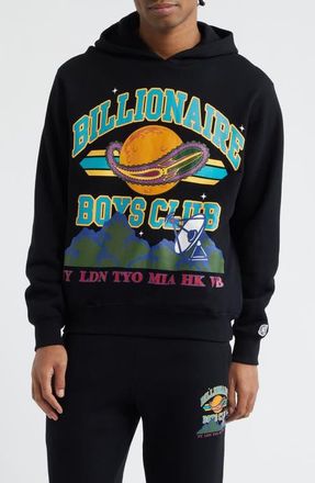Billionaire Boys Club Globe Graphic Hoodie in Black at Nordstrom, Size Xx-Large