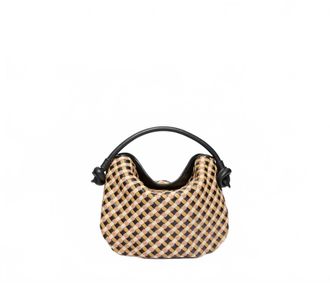 Freda Salvador Elis Leather Handbag In Mango Multi Woven Calf