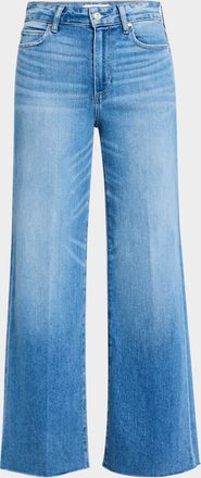 Paige Anessa Wide-Leg Raw Hem Jeans