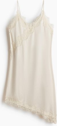 H&M Slipkleid mit Spitzenbes&auml;tzen - White