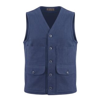 CHESAPEAKE'S Outdoor Heavy Weight Wool Vest Oregon - Heren - Jassen - Blauw - Maat: M Wol
