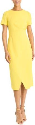 Maggy London Short Sleeve Tulip Hem Midi Dress in Snapdragon at Nordstrom Rack, Size 18 (Similar To 16W)
