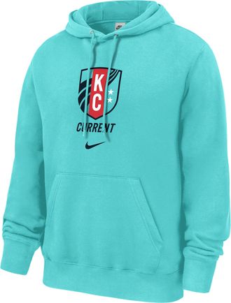 Nike Kansas City Current Club Fleece Nike Mens NWSL Pullover Hoodie in Blue | M31233KCSL26-LAQ