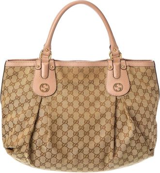 Gucci Beige Canvas Scarlett Tote (Authentic Pre-Loved)