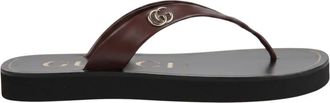 Gucci Sandalia de dedo con Double G - Shoes - Mujer - Marr&oacute;n - 38 1/2 EU