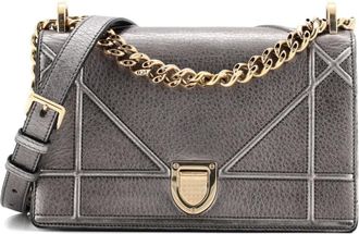 Dior Diorama Wallet on Chain Leather clutch bag - Groen