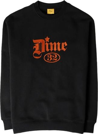 Dime Exe sweater met borduurwerk - Zwart