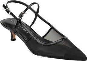 Marc Fisher Ceddy Slingback Pointed Toe Kitten Heel Pump in Black at Nordstrom Rack, Size 10