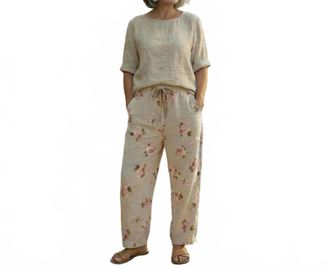 Made in Italy La Vie En Rose Wide Leg Italian Magic Pants In Beige