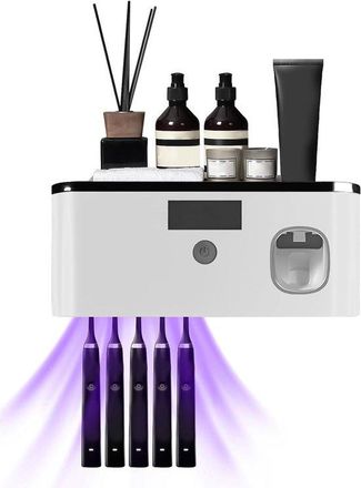 OEM Esterilizador Uv, Soporte Para Cepillos De Dientes, Soporte Para Cepillos De Dientes El&eacute;ctricos, 2 Opciones De Carga (gris, Negro)