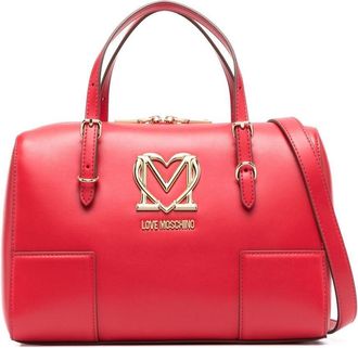Love Moschino logo-plaque leather tote bag - women - Calf Leather/Metal - OS - Red