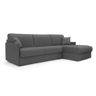 Divani.Store Sof&aacute; esquinero convertible impermeable 252 cm derecho antracita