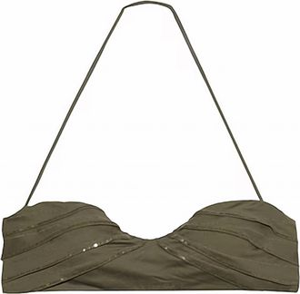 La Perla Womens Underwire Bikini Top In Olive Green