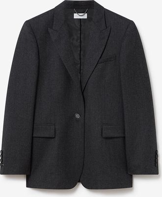 Stella McCartney Gerader Blazer aus Wollflanell Iconic Boyfriend