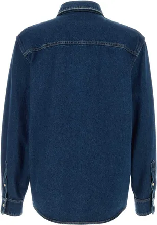 Valentino Garavani Mens Denim Shirt | Vgold Mediumbluedenim Camicie