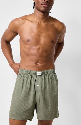 Le 31 Mens Pinstripe boxer Linen and viscose