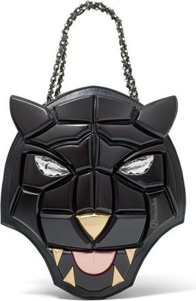 Braccialini Black Tema Panther Leather Bag