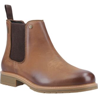 Hunter Jura Leather Mens Dark Tan Boots - Beige - Size UK 11