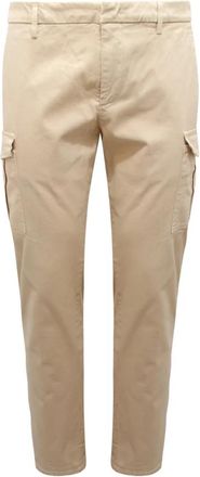 Dondup Eddy Slim-fit Broek - Heren - Slim Fit Broeken - Beige - W35 - Katoen - Broeken