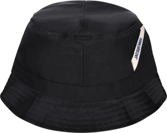 Jacquemus Ovalie Bucket Hat - Dames - Hoeden - Zwart - 56 CM - Nylon - Accessoires