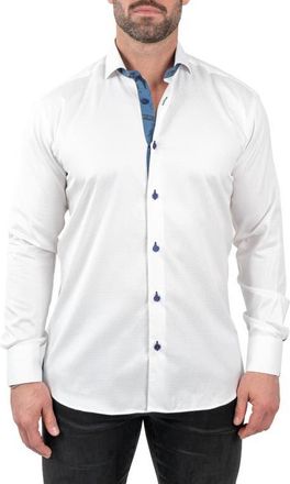 Maceoo Einstein Jacqcoquillage White Button-Up Shirt at Nordstrom, Size 3