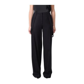 PT01 Wide Trousers, female, Black, Size: 2XS Black Trousers for Men