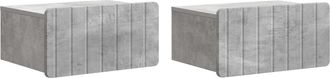 vidaXL Mesita De Noche De Pared 2 Uds. Gris Hormig&oacute;n 49 X 34,5 X 24 Cm Vidaxl