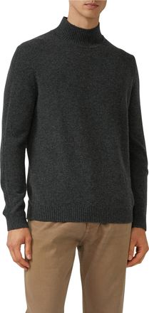 s.Oliver Stehkragenpullover S.OLIVER, Herren, Gr. XXL, anthrazit, Strick, Obermaterial: 50% Wolle, 50% Polyamid, unifarben, regular fit normal, ohne Ausschnitt