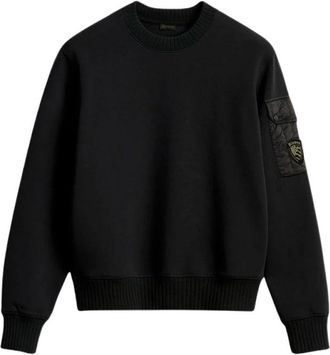 Blauer Crewneck Sweatshirt - Heren - Sweatshirts & Hoodies - Zwart - Maat: 2XL Katoen