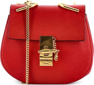 Chloé Drew Leather Mini crossbody bag - Rood