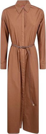 Max Mara Kleedjes, Dames, Bruin, S, Shirt Kleedjes