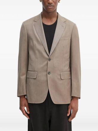 Wacko Maria herringbone buttoned blazer - Neutrals