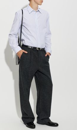 Jil Sander Wool Trousers With Pleats, Mens, Grey