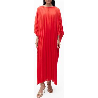 Mango Pleated Flared Maxi Dress at Nordstrom Rack, Size 8