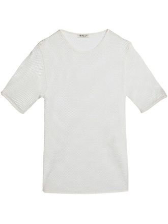 Bally mesh T-shirt - White