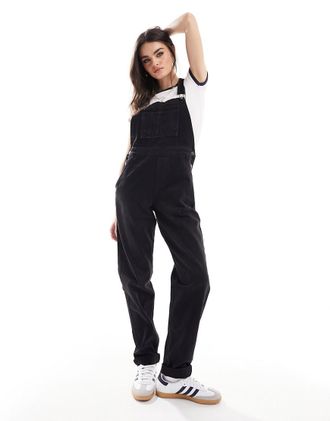Asos denim overalls in washed black