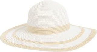 Calvin Klein Two-Color Texture Raffia Straw Sun Hat in Natural at Nordstrom Rack