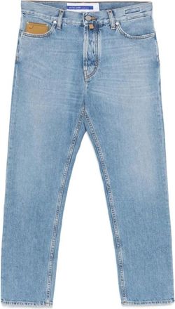 Jacob Cohen Straight Jeans, male, Blue, Size: W33 Indigo Blue Button Fly Jeans
