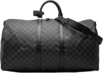 Louis Vuitton Pre-owned Keepall Bandouliere 55 - unisex - Vintage Weekendtas - Zwart - ONE Size - Leer - Vintage