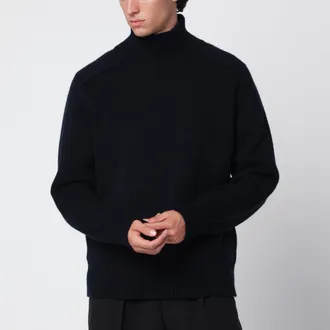 Soft Goat Maglione dolcevita in cashmere navy