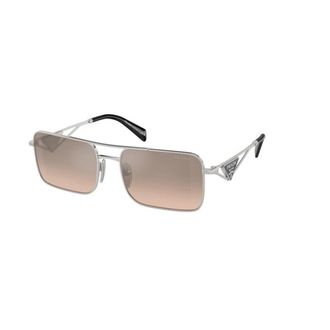 Prada Stijlvolle Zonnebril - Dames - Zonnebrillen - Grijs - 56 MM - Accessoires