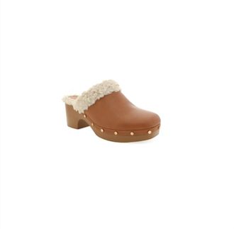 Billini Womens Edna Fur Clog In Tan