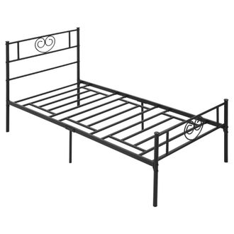 HOMCOM Marco de cama individual 95x196x100 cm negro