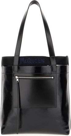 Alexander McQueen Schoudertassen - Heren - Shoppers - Zwart - ONE Size - Leer - Tassen