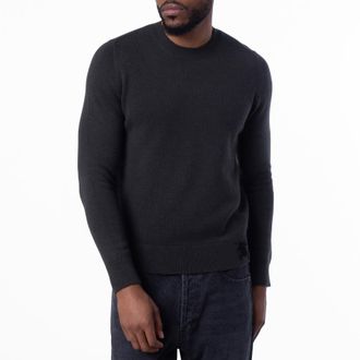 Burberry Equestrian Knight Motif Cashmere Sweater, Size Medium