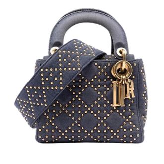 Dior Pre-owned Lady Satchel - Dames - Pre-owned - Blauw - Maat: ONE Size Denim