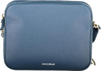 Coccinelle Tebe Bag - Dames - Schoudertassen - Blauw - ONE Size - Katoen - Tassen